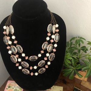 Three Strand Beaded Necklace